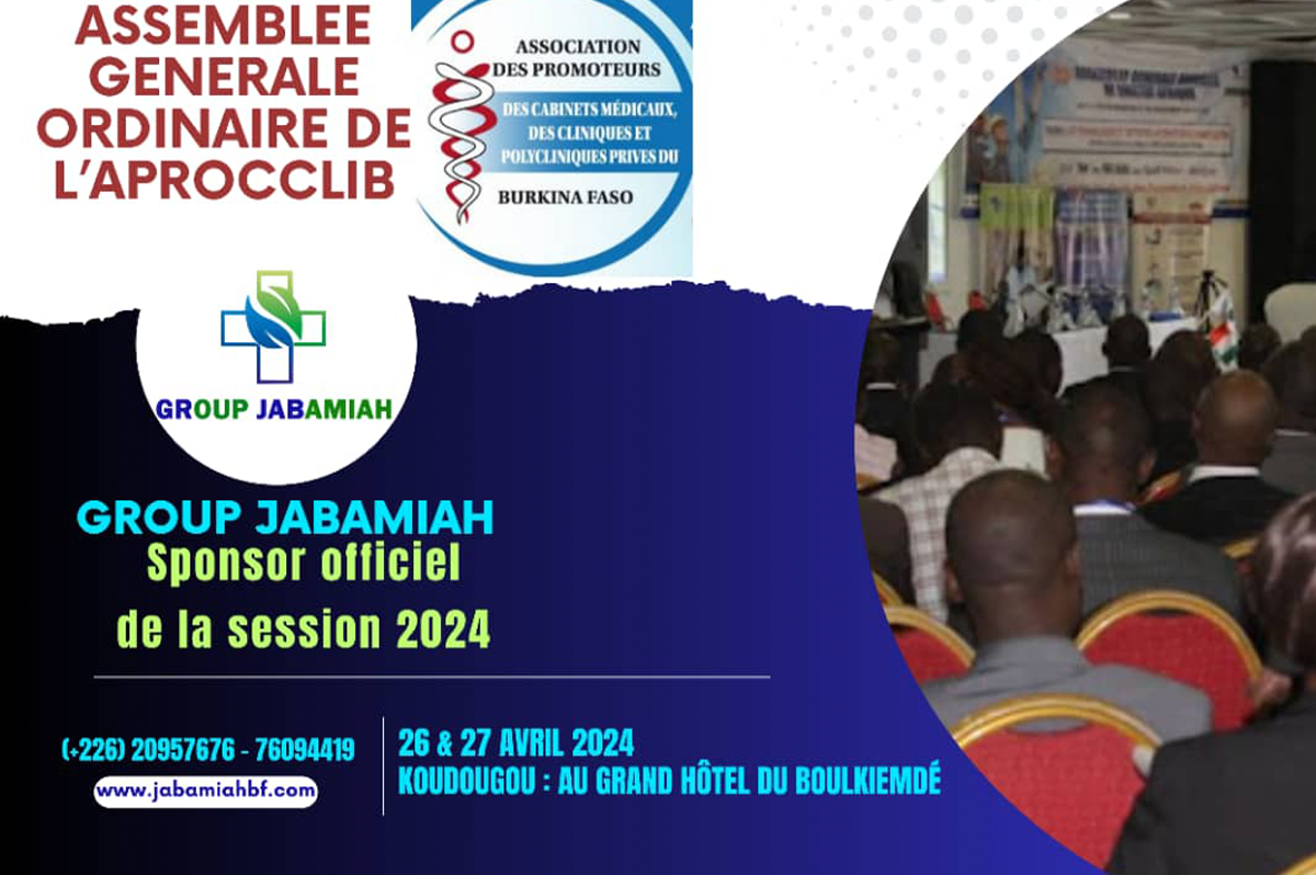 GROUP JABAMIAH, Sponsor officiel de l'Assemblée Générale ordinaire de l'APROCCLIB